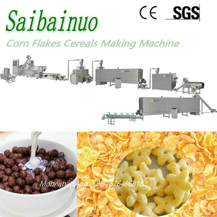Instant Cereal Corn Flakes Breakfast Snacks Making Machine Line