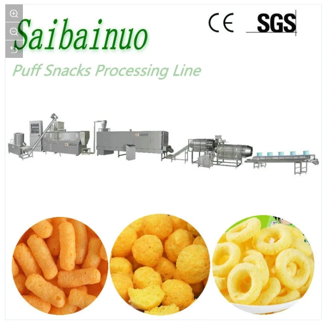 Automatic Puffed Corn Snacks Making Extruder Machine