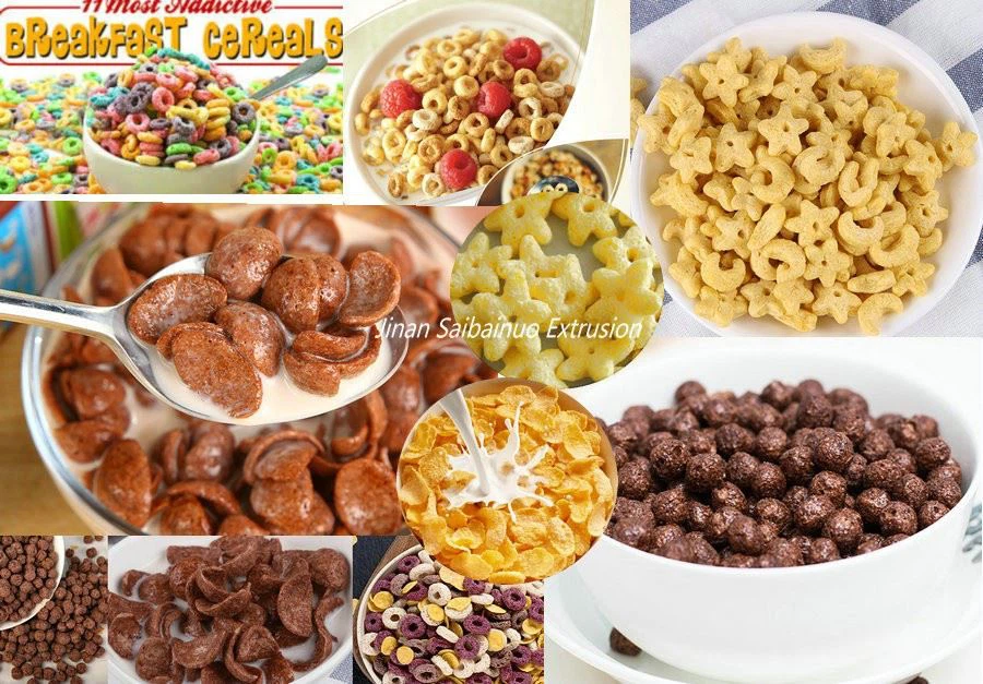 Instant Cereal Corn Flakes Breakfast Snacks Making Machine Line